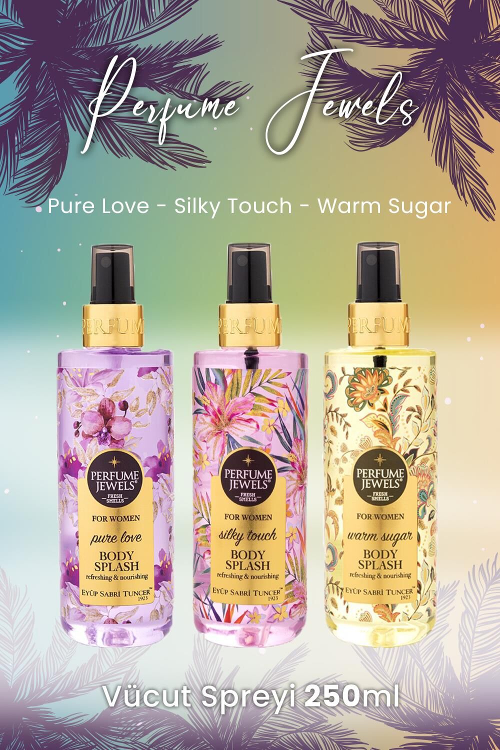 Eyüp Sabri Tuncer Vücut Spreyi Pure Love, Silky Touch ve Warm Sugar