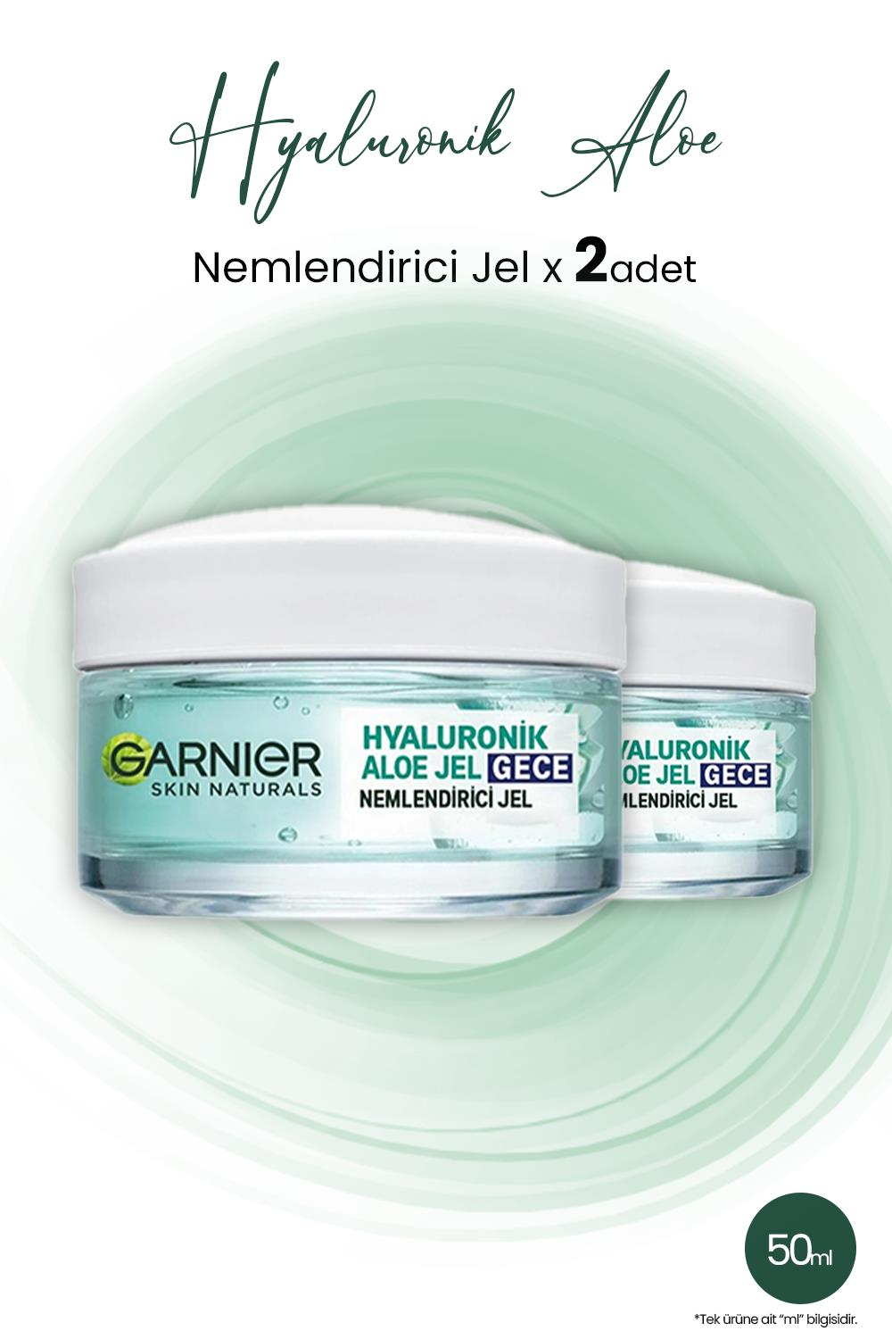 Garnier Hyaluronik Aloe Nemlendirici Jel Gece 50 ml x 2 Adet