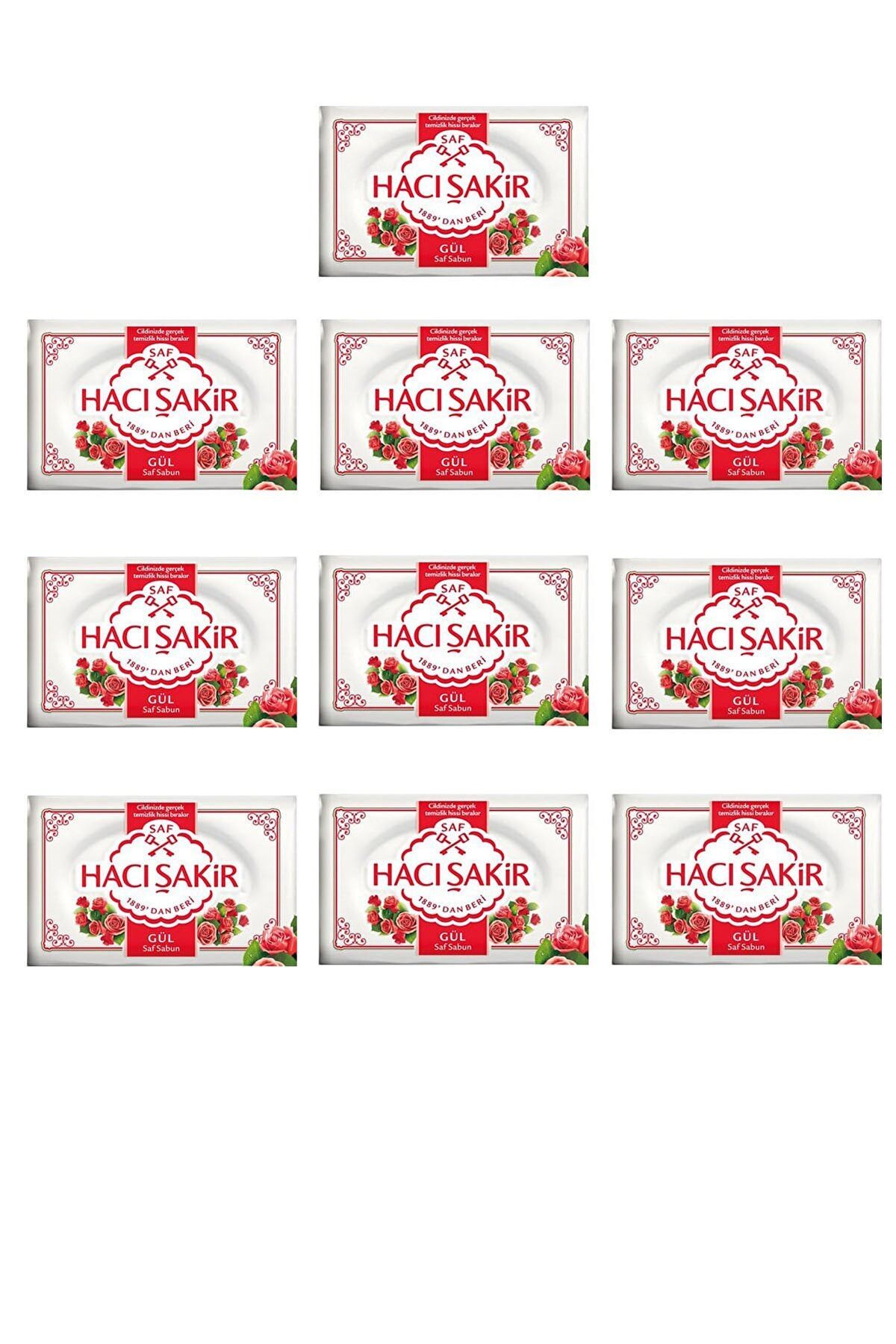 Hacı Şakir Banyo Sabunu Gül 150 gr Tekli Sabun 10'lu Paket