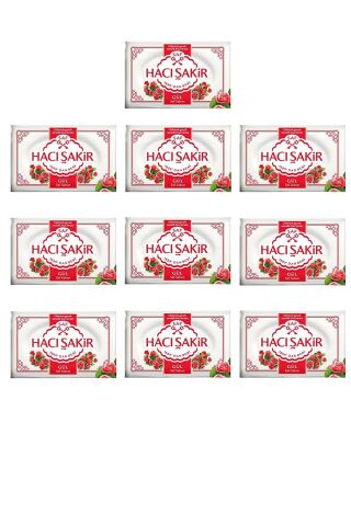 Hacı Şakir Banyo Sabunu Gül 150 gr Tekli Sabun 10'lu Paket