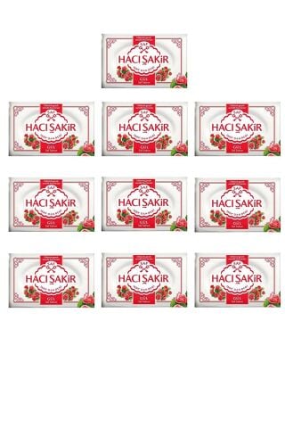 Hacı Şakir Banyo Sabunu Gül 150 gr Tekli Sabun 10'lu Paket