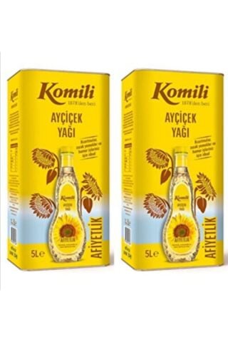 Komili Ayçiçek Yağı 5 lt Teneke x 2