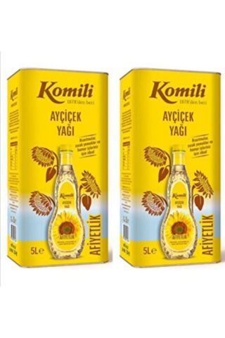 Komili Ayçiçek Yağı 5 lt Teneke x 2
