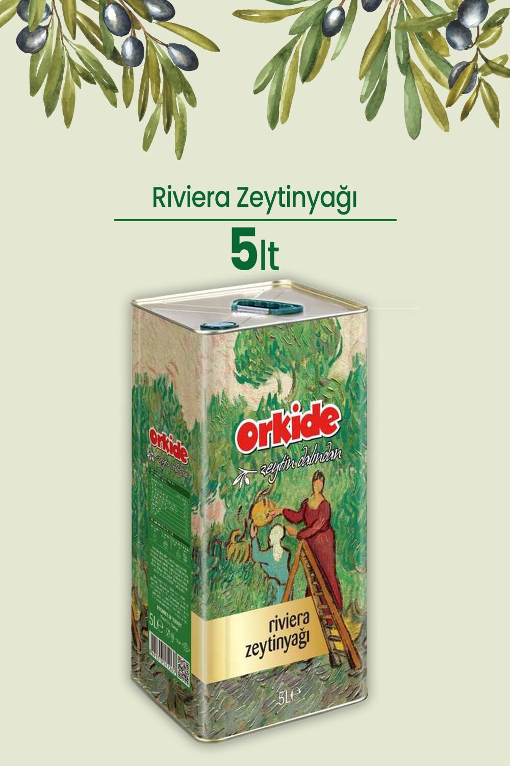 Orkide Riviera Zeytinyağı Teneke 5 lt