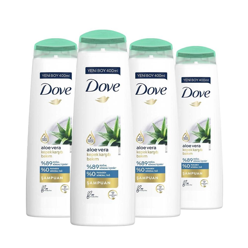 Dove Saç Bakım Şampuanı Aloe Vera Kepek Karşıtı x 4