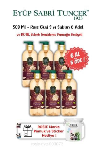 Rose Oud Sıvı Sabun 500 ML 6 AL 5 ÖDE ve ROSIE Hediyeli