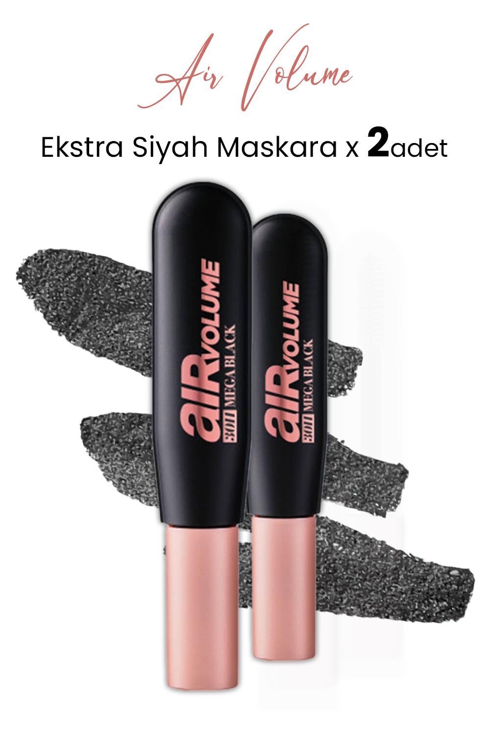 Loreal Paris Air Volume 30H Mega Black Maskara Ekstra Siyah x 2 Adet