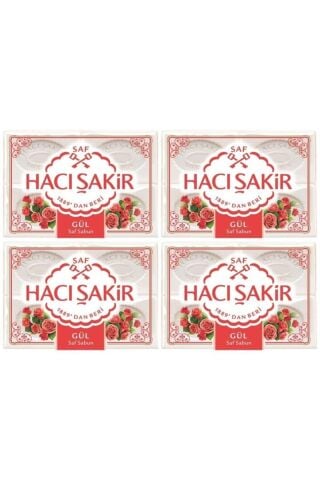 Hacı Şakir Banyo Sabunu Gül 600 gr X 4 Adet