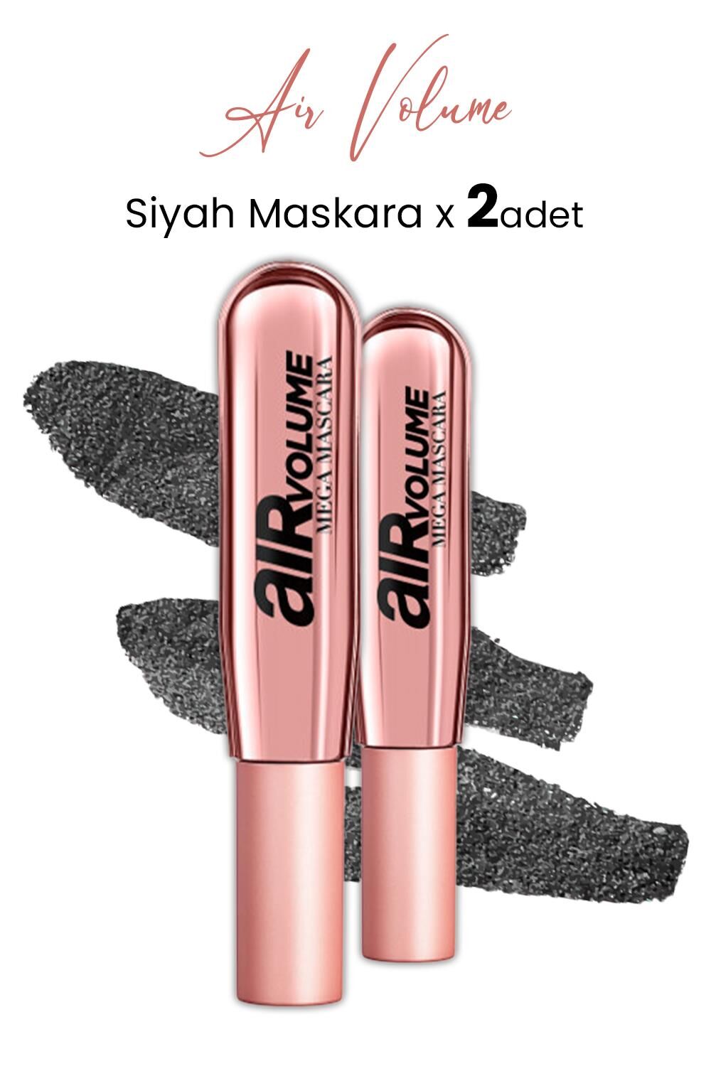 Loreal Paris Air Volume Mega Maskara Siyah x 2 Adet