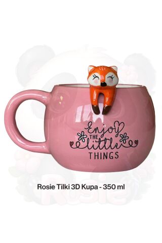 Tilki Figürlü 3D Seramik Kupa 350 ml