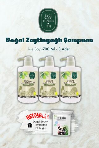700 ML Zeytinyağlı Şampuan X 3 ve ROSIE Hediyeli