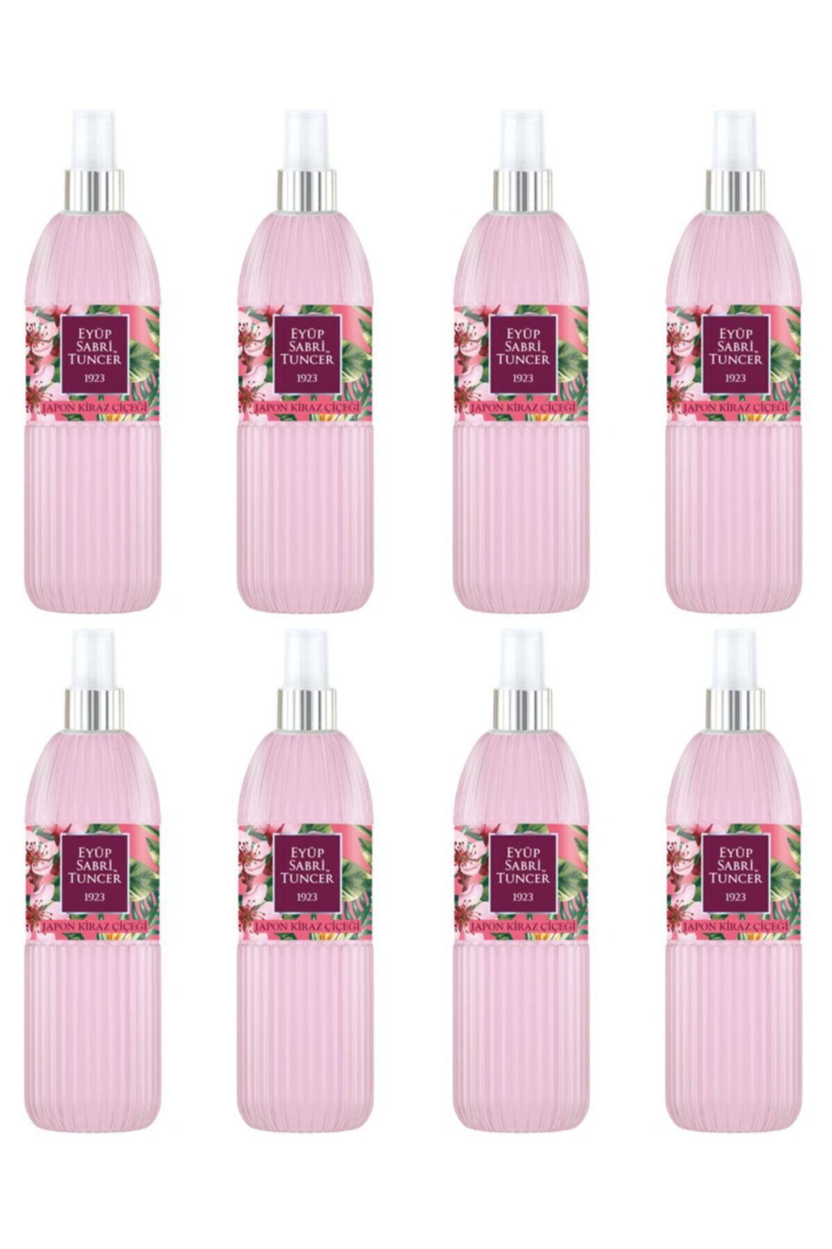 Eyüp Sabri Tuncer Japon Kiraz Çiçeği Kolonyası 150 Ml Silindir Pet Şişe Sprey x 8 Adet
