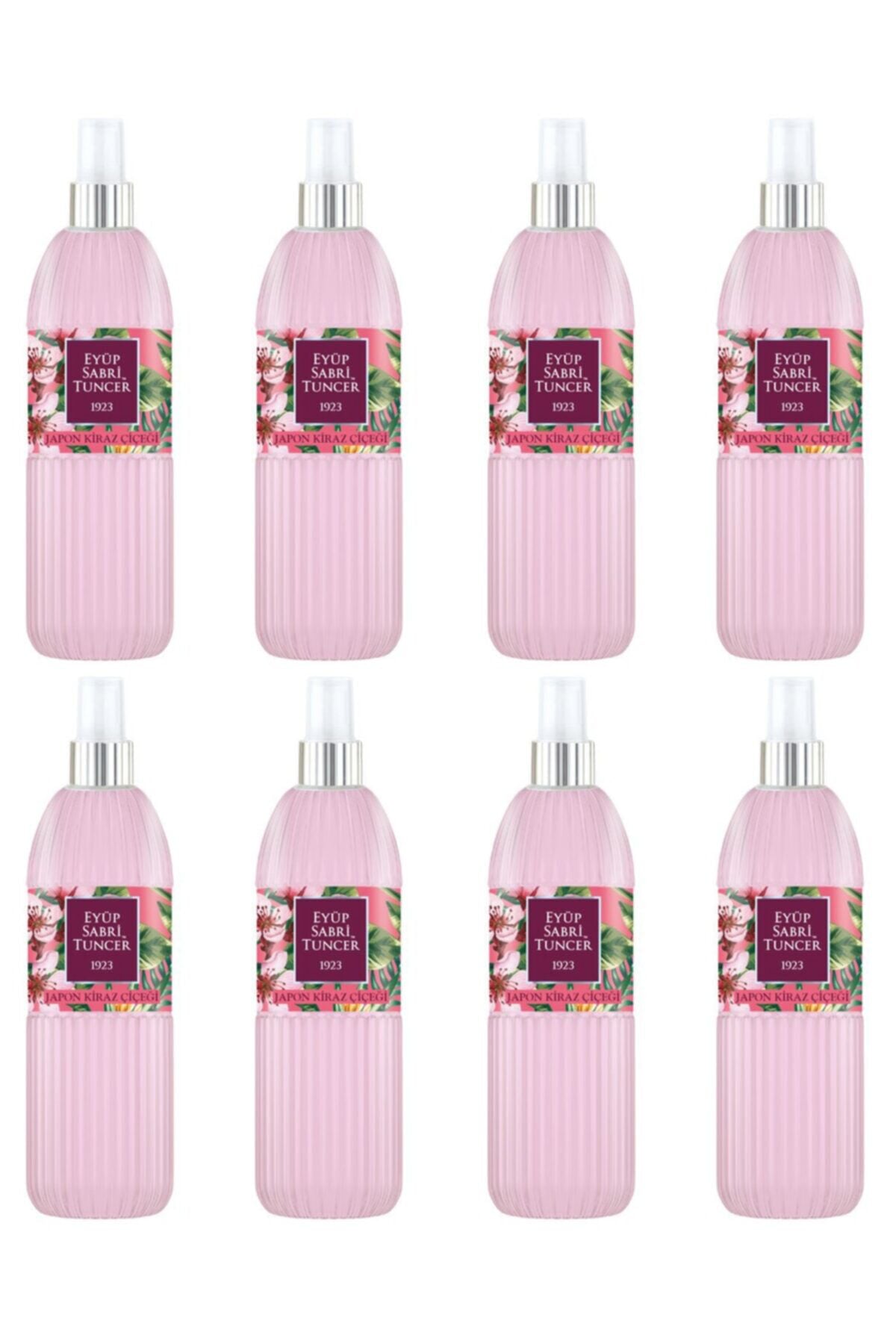 Eyüp Sabri Tuncer Japon Kiraz Çiçeği Kolonyası 150 Ml Silindir Pet Şişe Sprey x 8 Adet