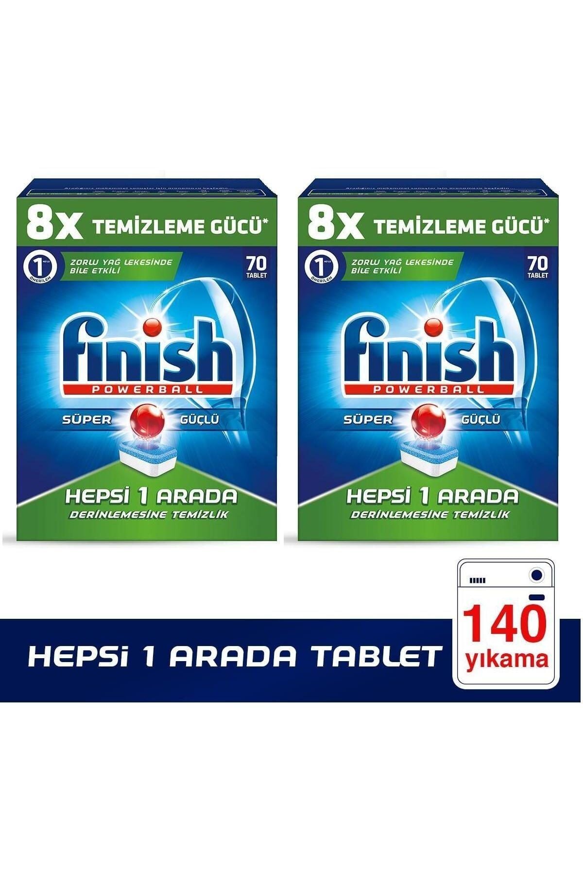 Finish Hepsi Bir Arada Bulaşık Makinesi Deterjanı Tableti 70 Yıkama x 2
