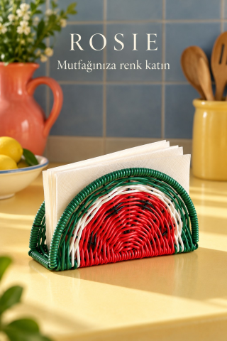 ROSIE Karpuz Desenli Masaüstü Peçetelik