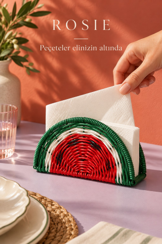 ROSIE Karpuz Desenli Masaüstü Peçetelik