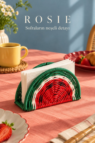 ROSIE Karpuz Desenli Masaüstü Peçetelik