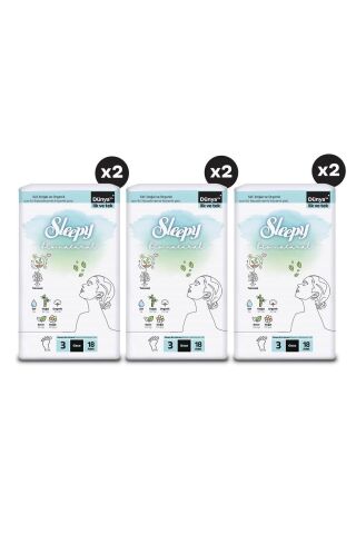 Sleepy Bio Natural Premium Plus Hijyenik Ped Mega Fırsat Paketi Gece 108 Adet