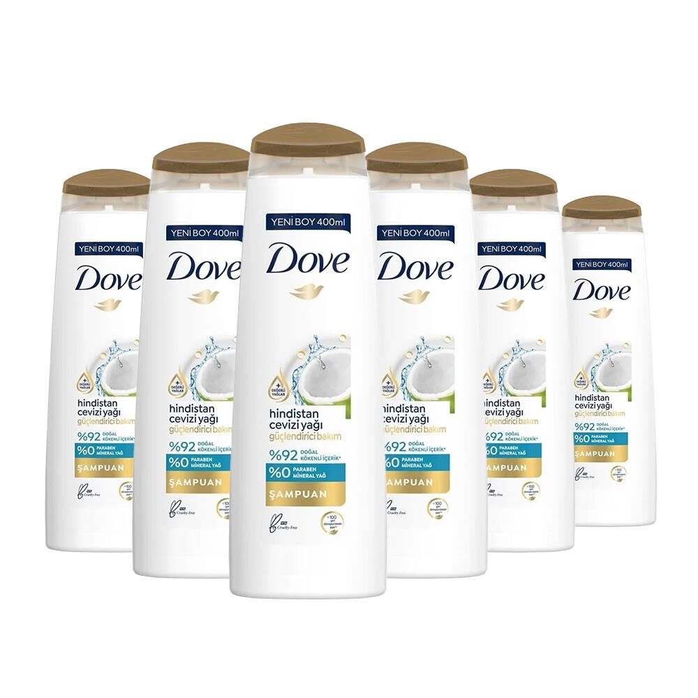 Dove Saç Bakım Şampuanı Hindistan Cevizi Yağı x 6