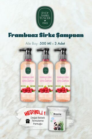 500 ML Frambuaz Sirke Şampuan X 3 ve ROSIE Hediyeli