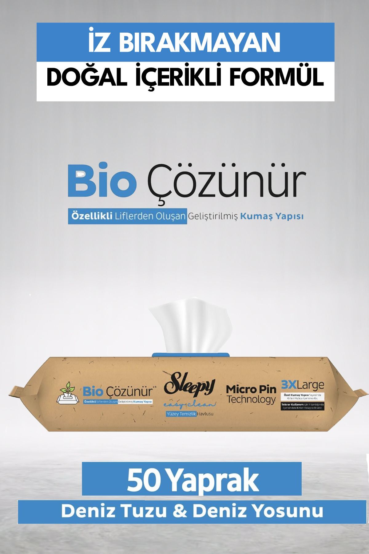 Sleepy Bio Çözülür Deniz Tuzu ve Yosunu 50 Yaprak