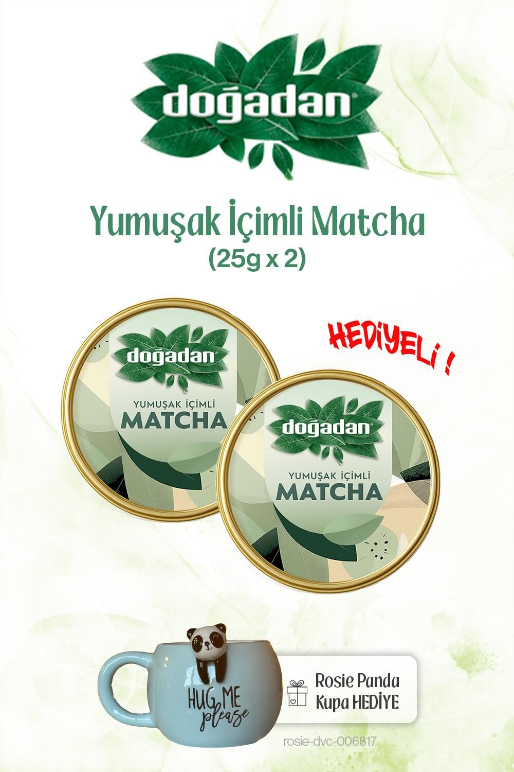 Doğadan 25gr Yumuşak İçimli x2 Matcha ve Panda Kupa