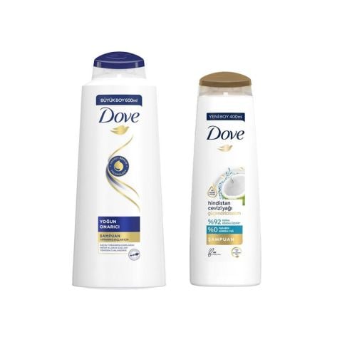 Dove Bakım Şampuanı Yoğun Onarıcı ve Hindistan Cevizi Yağlı