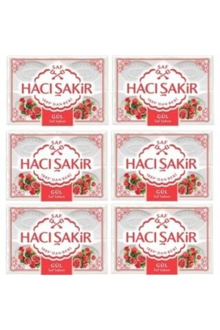 Hacı Şakir Banyo Sabunu Gül 600 gr X 6 Adet