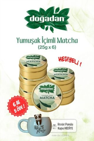 Doğadan 25gr Yumuşak İçimli 6 AL 5 ÖDE Matcha ve Panda Kupa