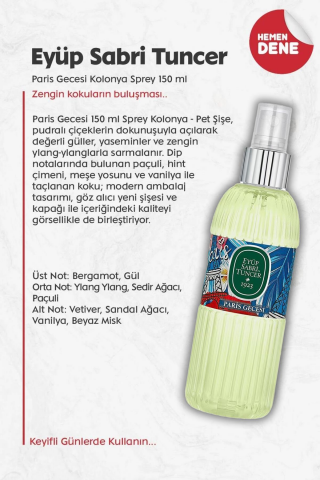 150 ML 13 AL 11 ÖDE Paris Gecesi Kolonyası ve ROSIE Hediye