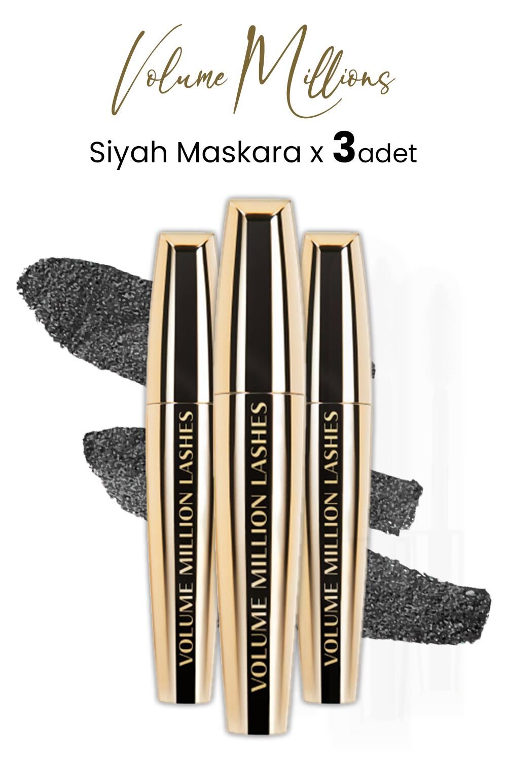Loreal Paris Volume Millions Lashes Maskara Siyah x 3 Adet
