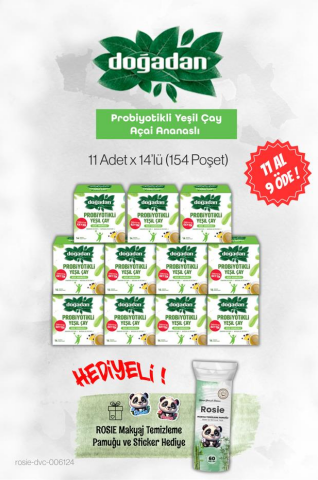 Doğadan 11 AL 9 ÖDE Yeşil Çay Açai Ananaslı ve Rosie