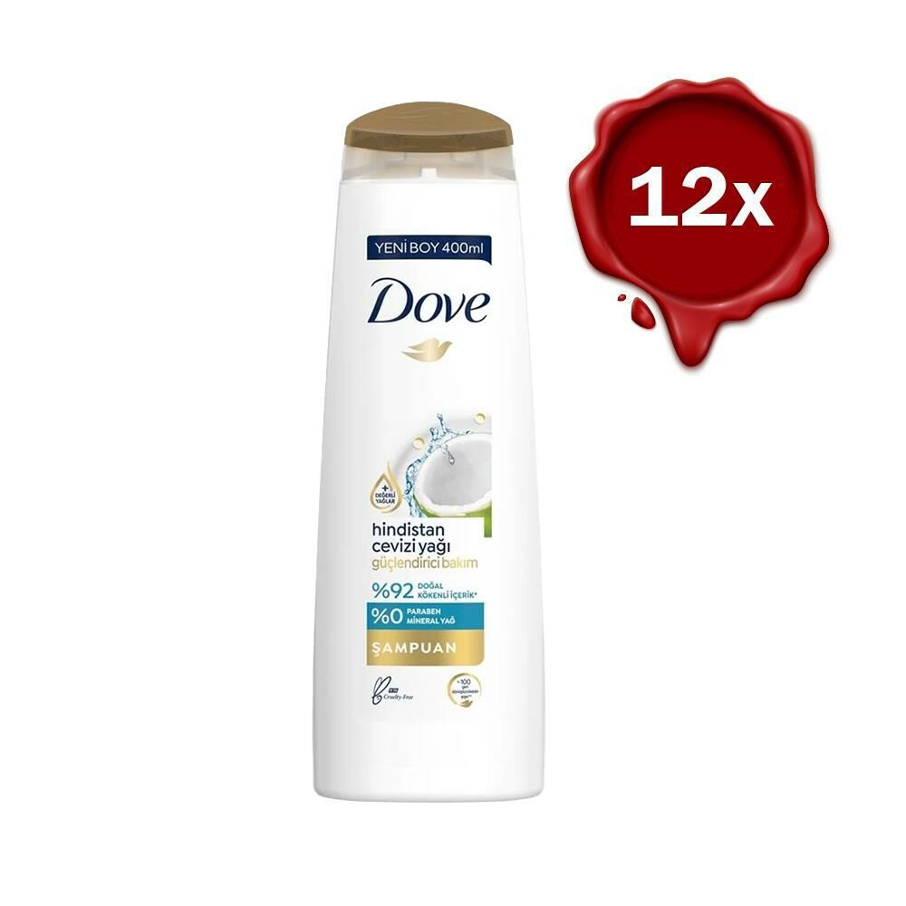 Dove Saç Bakım Şampuanı Hindistan Cevizi Yağı x 12