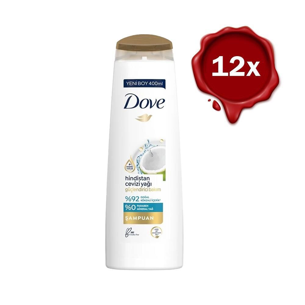Dove Saç Bakım Şampuanı Hindistan Cevizi Yağı x 12
