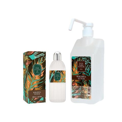Eyüp Sabri Tuncer Tütün Kolonyası Sprey Başlıklı 1 lt ve Cam Şişe 400 ml