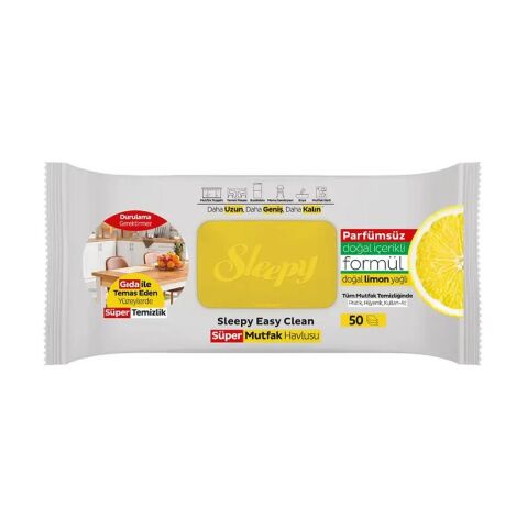 Sleepy 5 AL 4 ÖDE Mutfak Havlusu Limon Yağlı 50 Yaprak, ROSIE Hediye