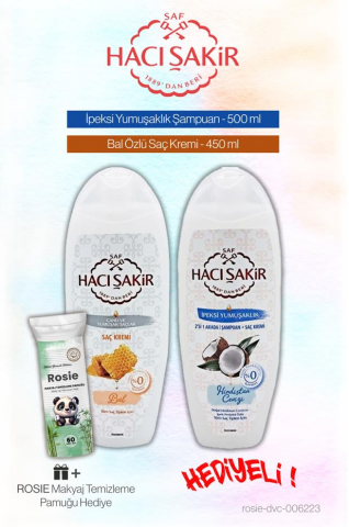 Hacı Şakir Bal Saç Kremi ve Şampuan Hindistan Cevizli İpeksi Yumuşaklık Rosie