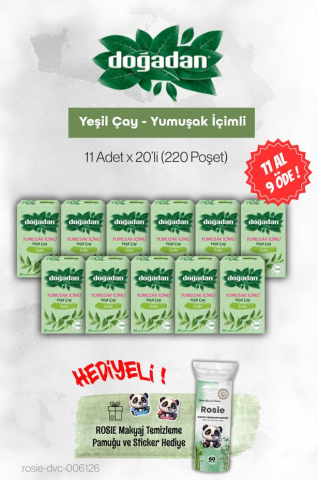 Doğadan Yeşil Çay Yumuşak İçimli 20'li 11 AL 9 ÖDE ve Rosie