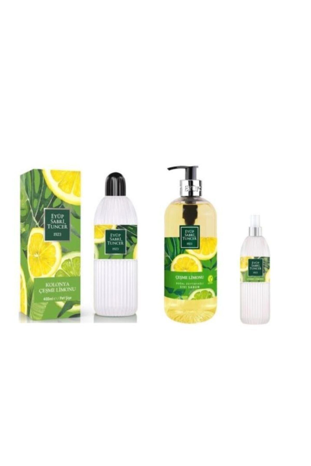 Eyüp Sabri Tuncer Çeşme Limonu Kolonyası 150 ml ve 400 ml, Sıvı Sabun 500 ML
