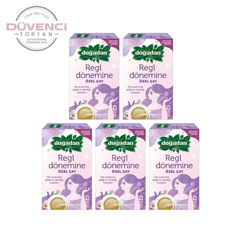 Doğadan Regl Dönemine Özel Bitki Çayı 18' li 5 Adet