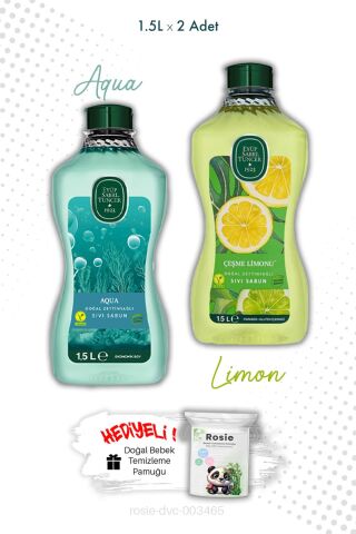 Çeşme Limonu ve Aqua Sıvı Sabun 1.5L ve ROSIE