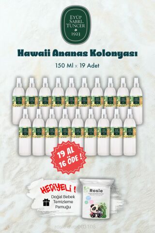 19 AL 16 ÖDE 150 ML Hawaii Ananas Kolonyası ve ROSIE Hediye