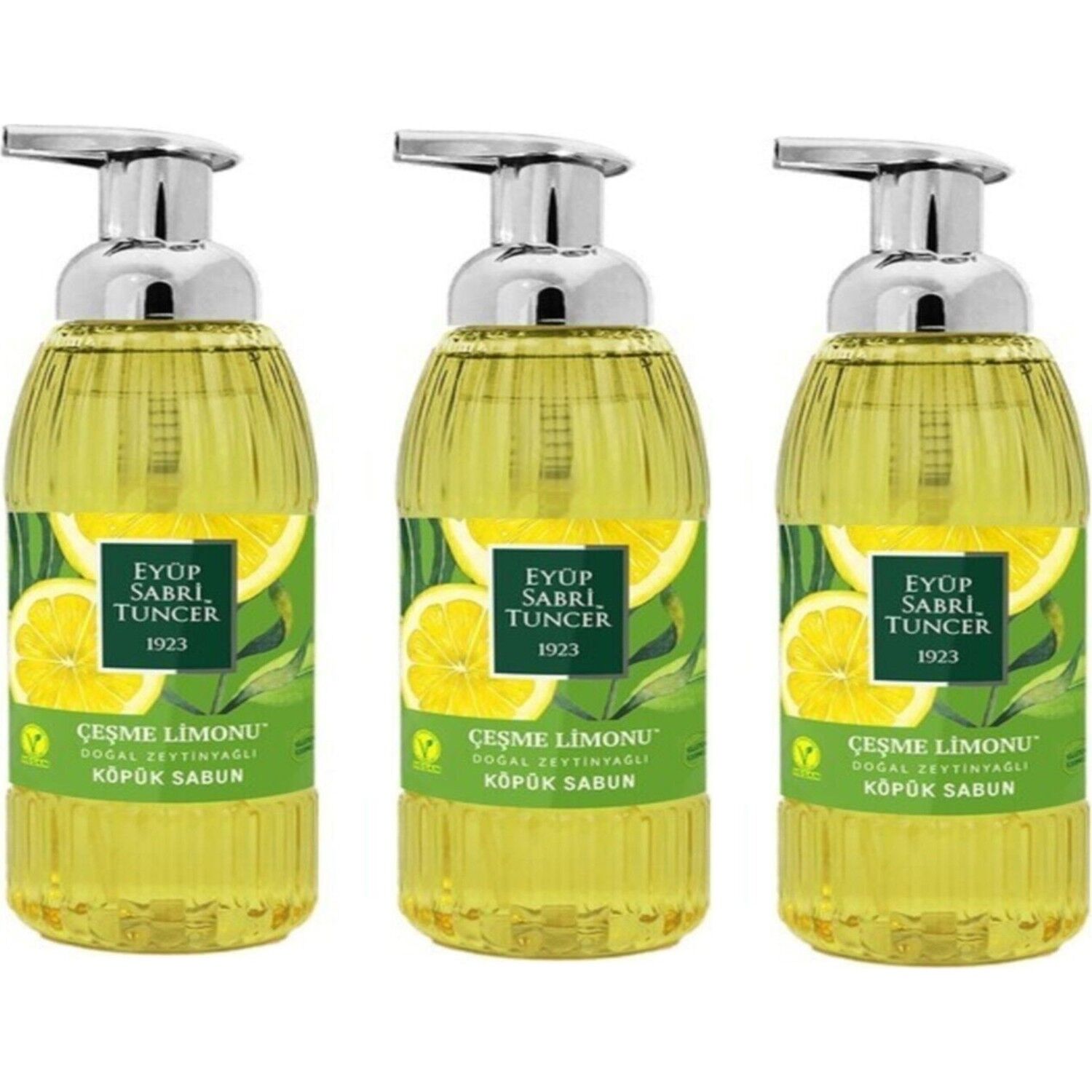 Eyüp Sabri Tuncer Zeytinyağlı Çeşme Limonu Köpük Sabun 500 ML  x 3
