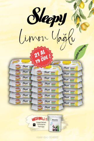 21 AL 19 ÖDE Limon Yağlı Mutfak Havlusu  1050 Yaprak, ROSIE Hediye