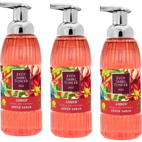 Eyüp Sabri Tuncer Zeytinyağlı Amber Köpük Sabun 500 ML x 3