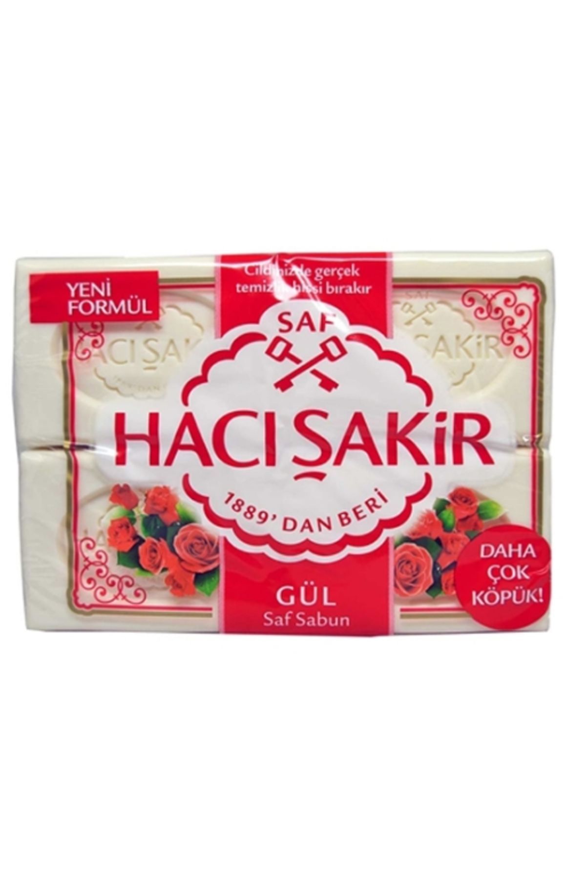 Hacı Şakir 24'lü Hacı Şakir Kalıp Sabun Gül 4x150 Gr.