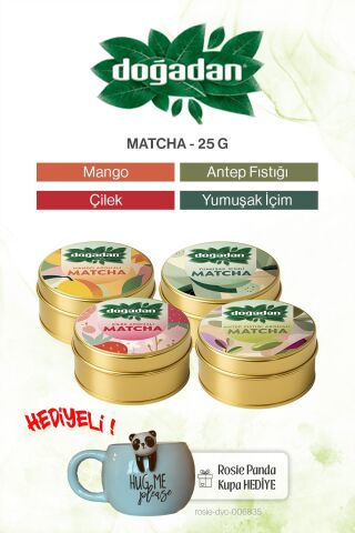 Doğadan 25 G Matcha Seti 4'lü ve Kupa Hediyeli
