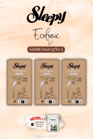 Sleepy 3 Adet Ecologic Günlük Ped Uzun 32'li ve ROSIE