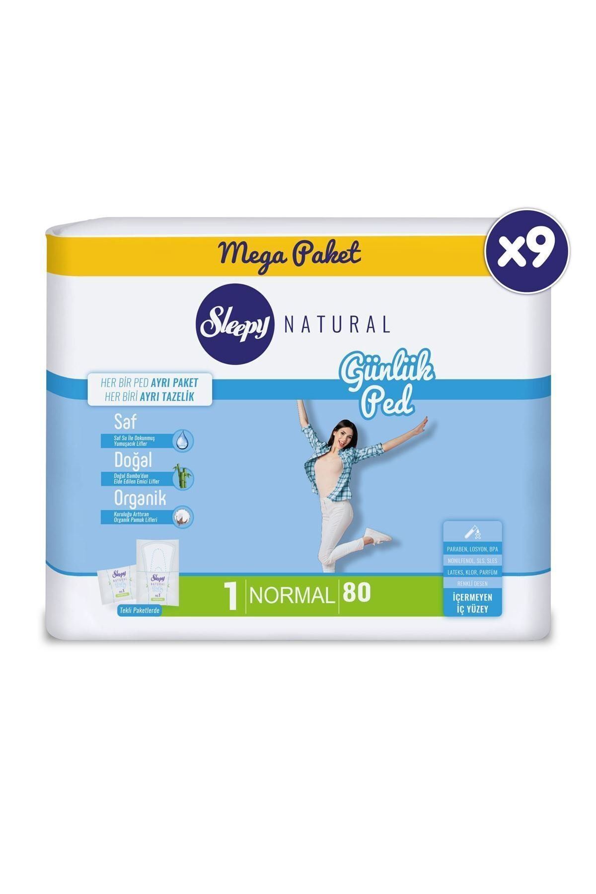 Sleepy Natural Günlük Ped Normal 9X80 Adet