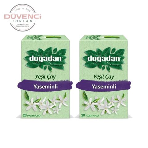 Doğadan Yeşil Çay Yaseminli 20'li Poşet x 2 adet